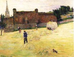 Paul Gauguin Hay-Making in Brittany Germany oil painting art